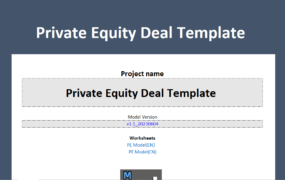 O230001私募股权投资分析模型 PE Model(中英双版)