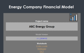 S230006 能源公司财务模型 Energy Company Financial Model