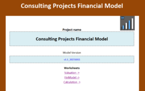 O230017 Consulting Projects Financial Model (咨询公司财务估值模型)
