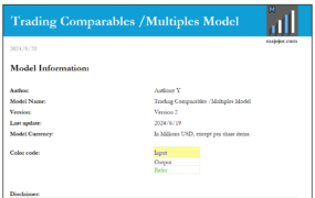 O230019 可比公司估值模型(Comps valuation model)