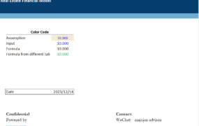 Real Estate Financial Model (detailed)