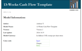 F230003 13-Week Cash Flow Template