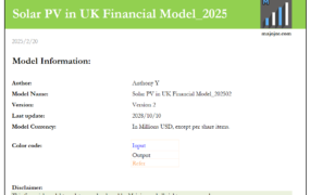 UK Solar PV Model 太阳能光伏项目