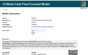 13-Week Cash Flow Forecast Template(advanced)