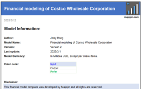 S230025【Advanced】手把手从0-1搭建三表联动财务模型_Costco