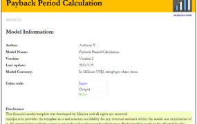 Payback Period Calculation