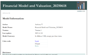 Financial valuation model ( DCF + Football field )
