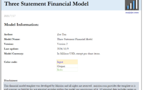 S230027 3-Statement Model 现金流量表 与 自由现金流的区别