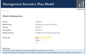 O230036 Management Incentive Plan Model （MIP）