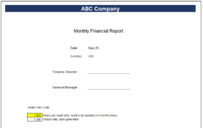 F230015 FP&A月度财务报告模板