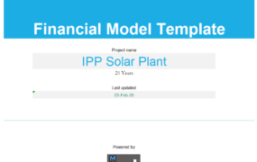 IPP Solar Plant Financial Model  太阳能发电项目财务模型