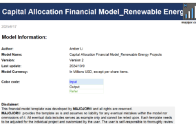Capital Allocation Financial Model 资本配置财务模型