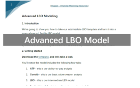 LBO Case Study_ Advanced LBO (手册+Excel 模型)