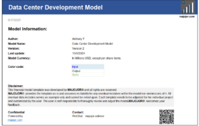 Data Center Development Model 数据中心开发财务建模